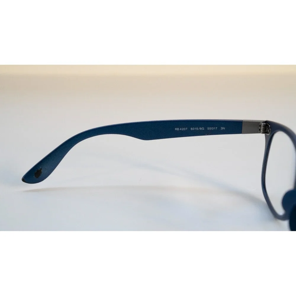 Ray-Ban Glasses Frames LITEFORCE RB4207 6015/8G Navy Blue 55-17 3N Made In Italy